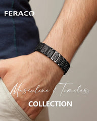 Feraco Copper Cross Bracelet worn on wrist showing comfortable fit and style.
