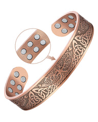 Feraco copper magnetic bracelet with tree of life engraving for daily style and ease