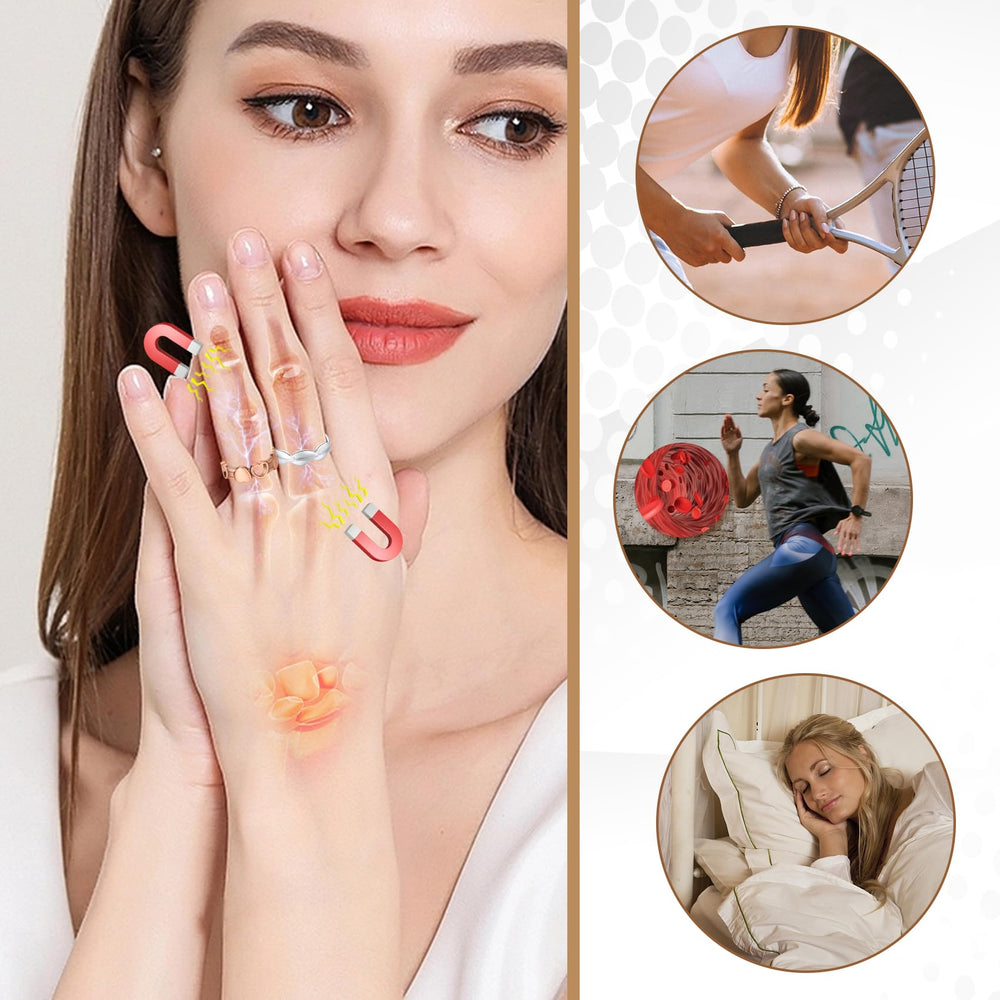Feraco copper magnetic ring in use during daily activities for comfortable wear.