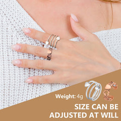 Feraco magnetic rings on hand demonstrate elegant, everyday style.