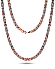 Feraco copper necklace close-up with sparkling cubic zirconia accents