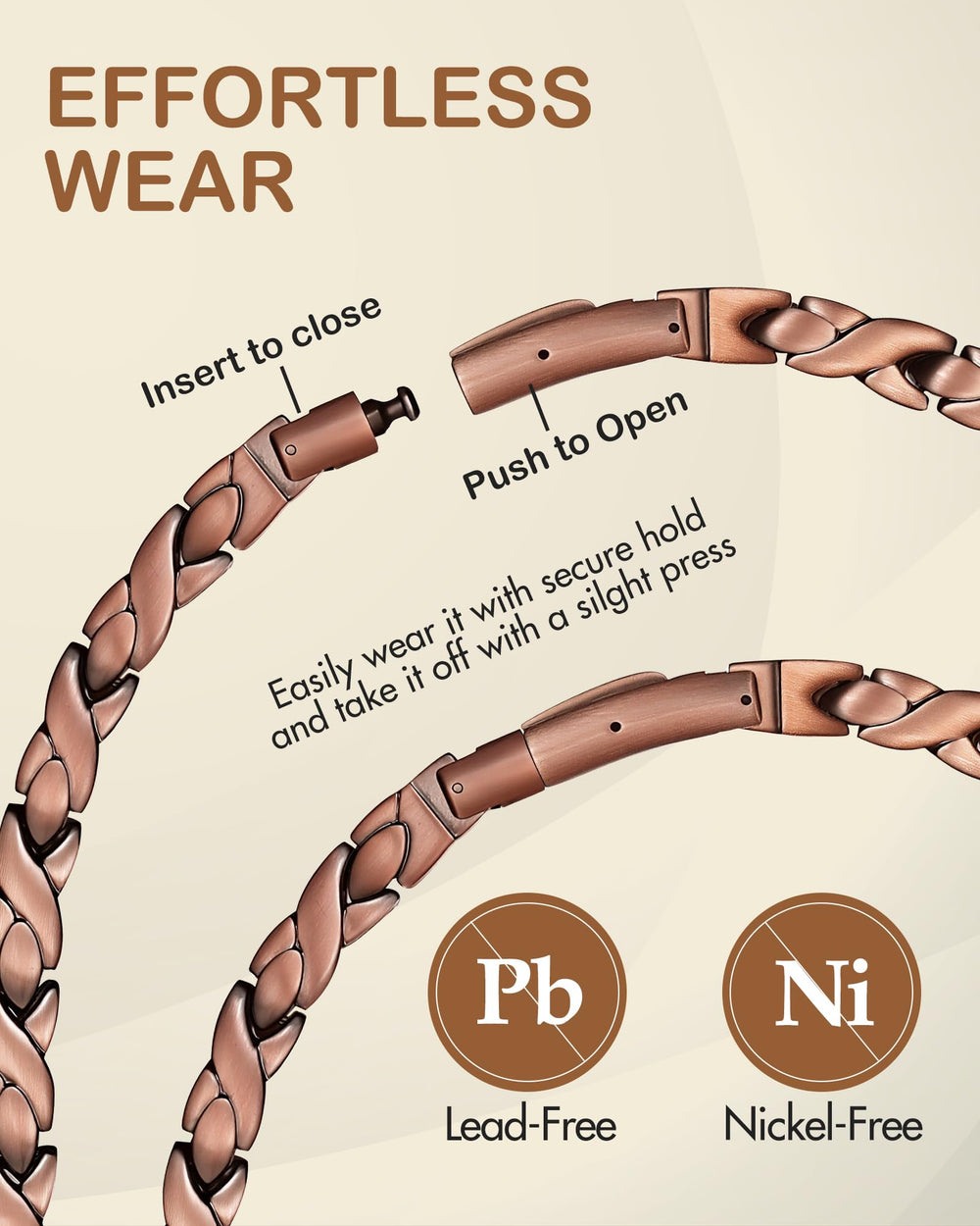 Feraco Copper Necklace length-51cm reference for versatile styling