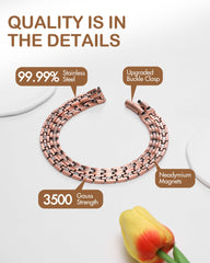 Feraco copper necklace magnets 3500gauss show strong magnetic hold for everyday wear.