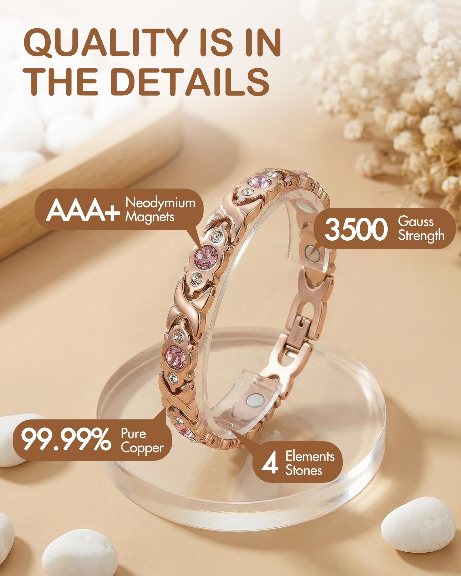 Feraco Cubic Zirconia crystals add sparkle to any outfit