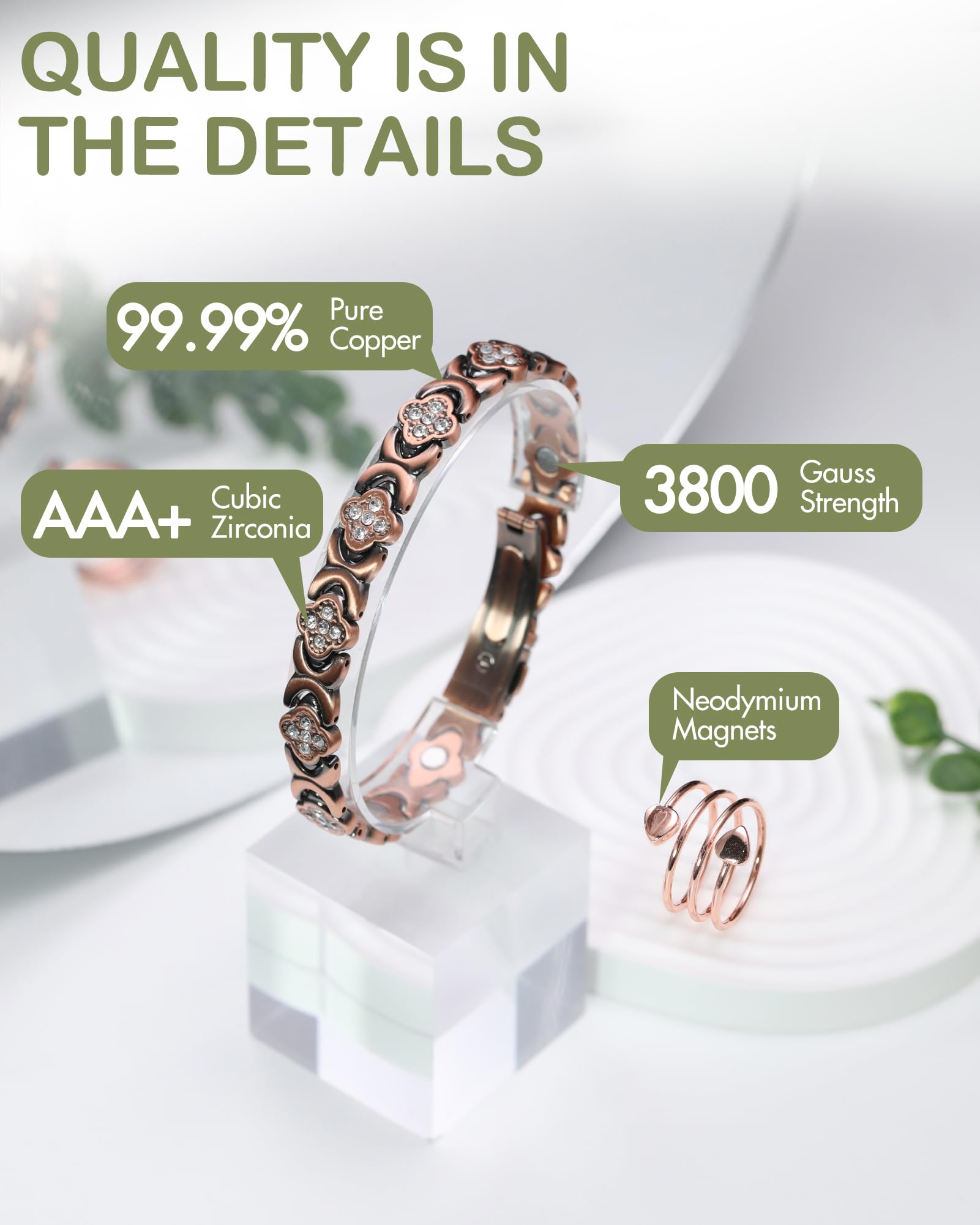 Feraco Cubic Zirconia Sparkle Detail adds subtle shine to any outfit.