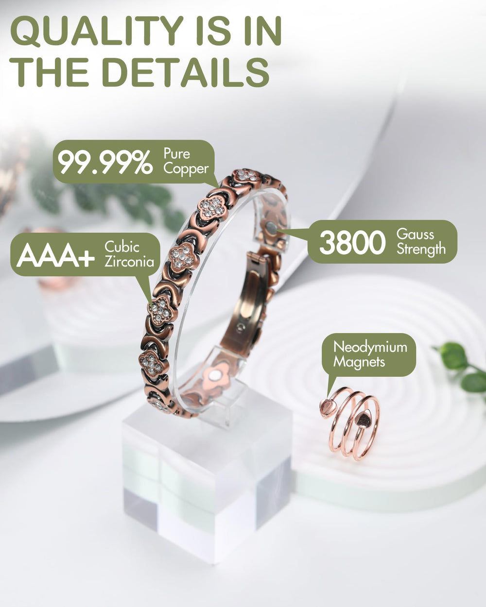 Feraco Cubic Zirconia Sparkle Detail adds subtle shine to any outfit.