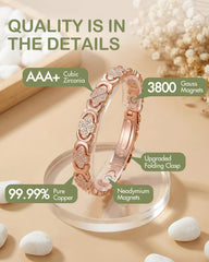 Feraco Cubic zirconia detailing adds subtle shine to copper jewelry.
