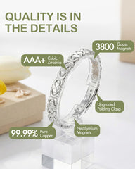 Feraco cubic zirconia accents sparkling beside infinity symbol for subtle luxury