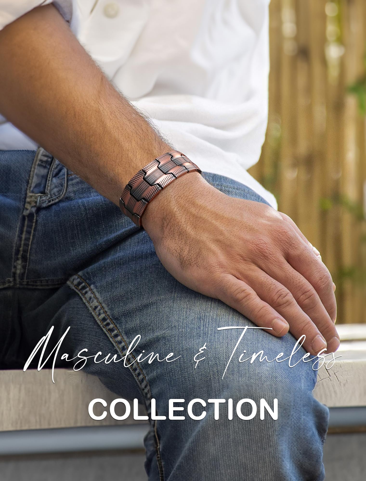 Feraco daily wear copper bracelet suitable for outdoor activities