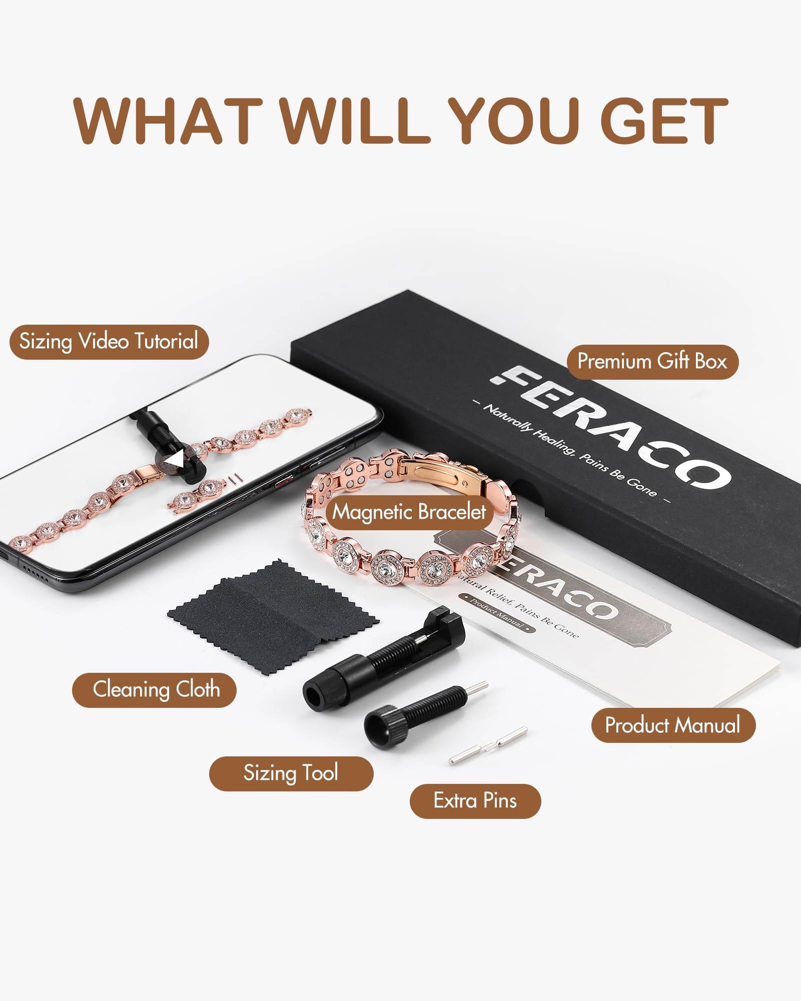 Feraco bracelet styled for casual and formal occasions.