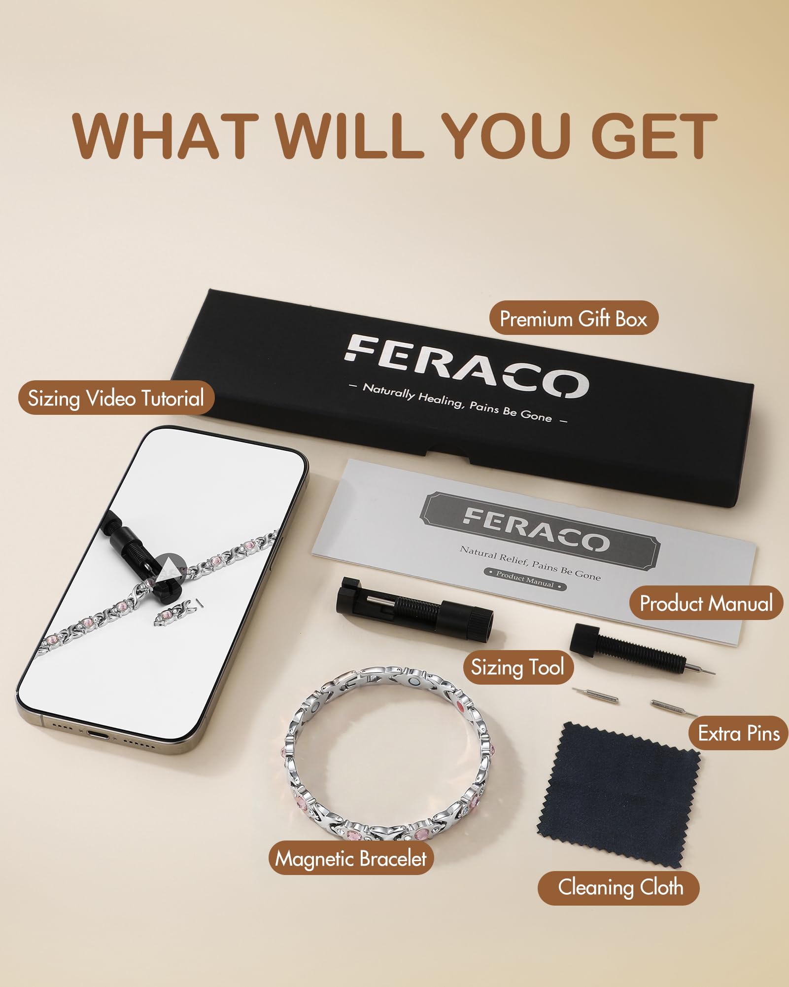 Feraco durable clasp close-up highlights reliable wear for daily use.