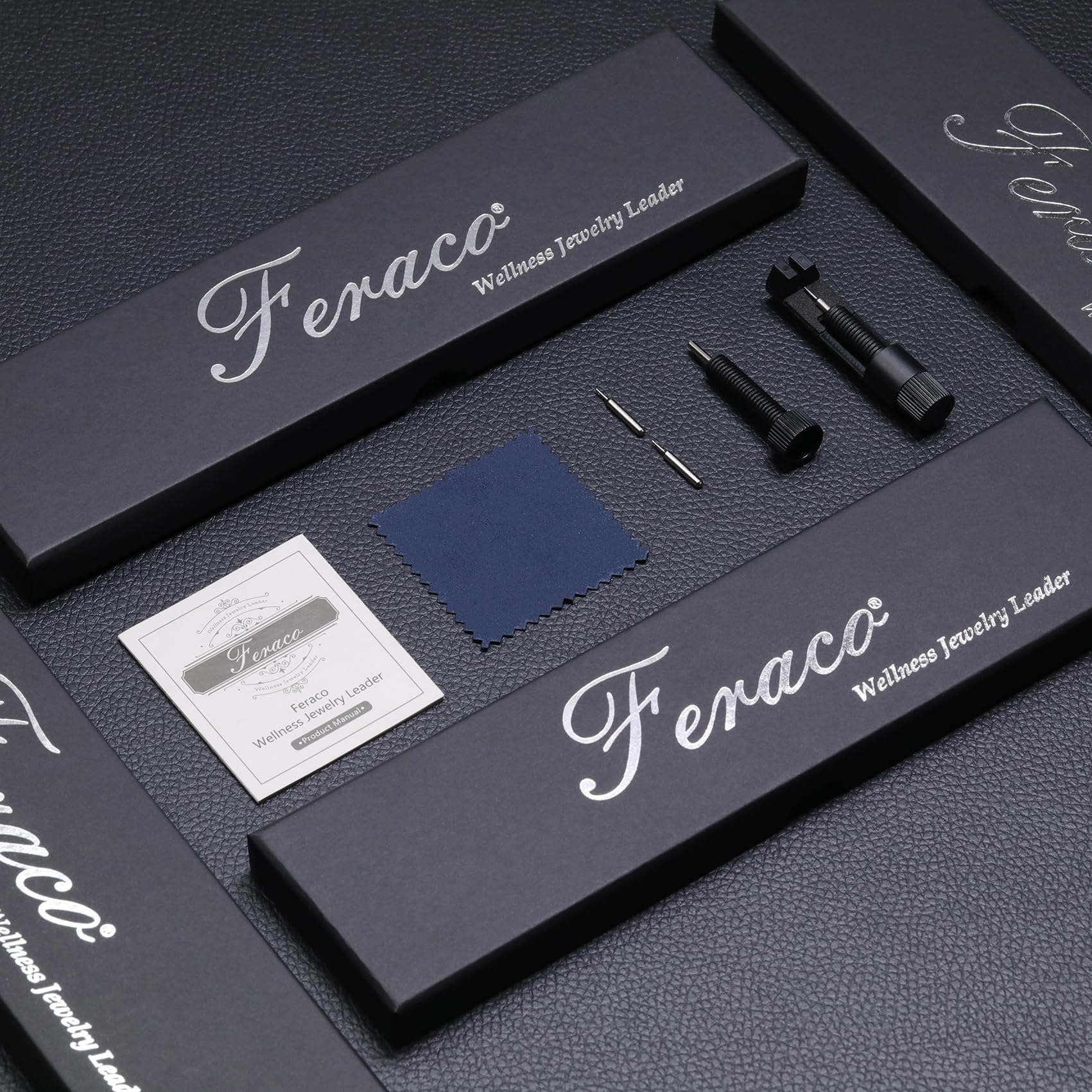 Feraco elegant gift box packaging with bracelet ready for gifting