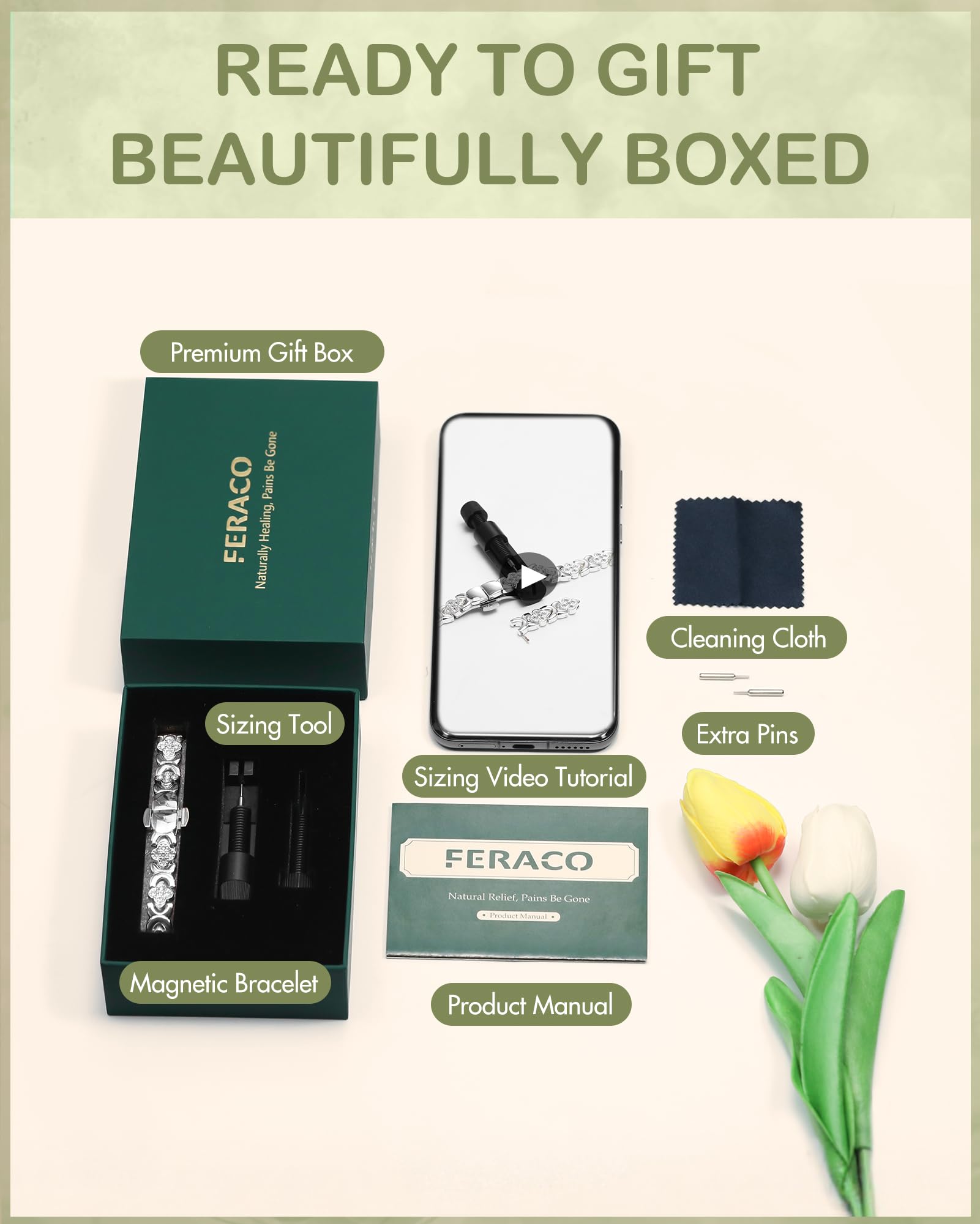Feraco Elegant gift packaging enhances gifting moments.