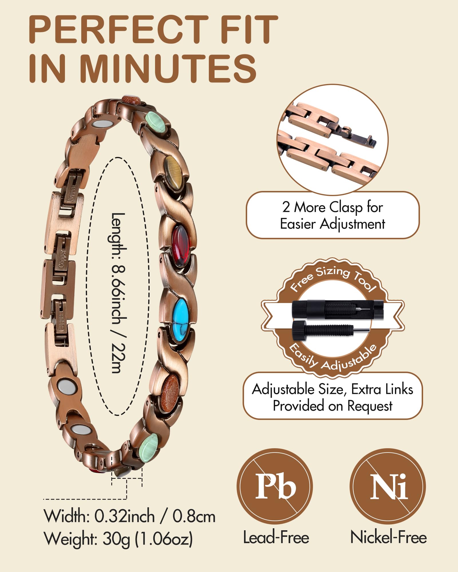 Feraco gift box includes sizing guide and elegant presentation