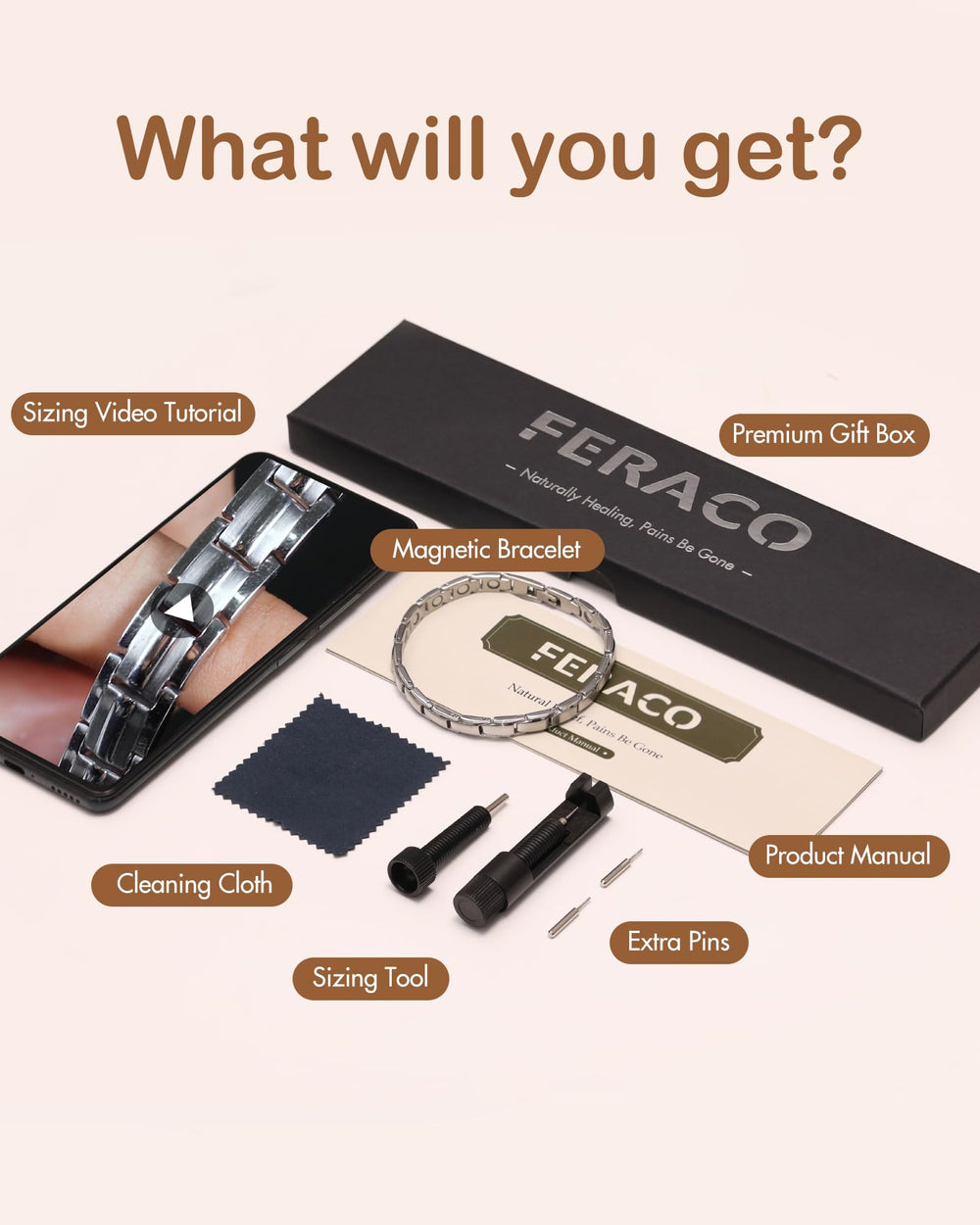 Feraco gift-ready packaging in a jewelry box