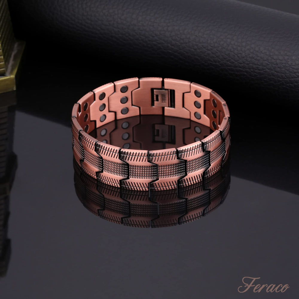 Feraco hypoallergenic copper bracelet nickel and lead free for sensitive skin