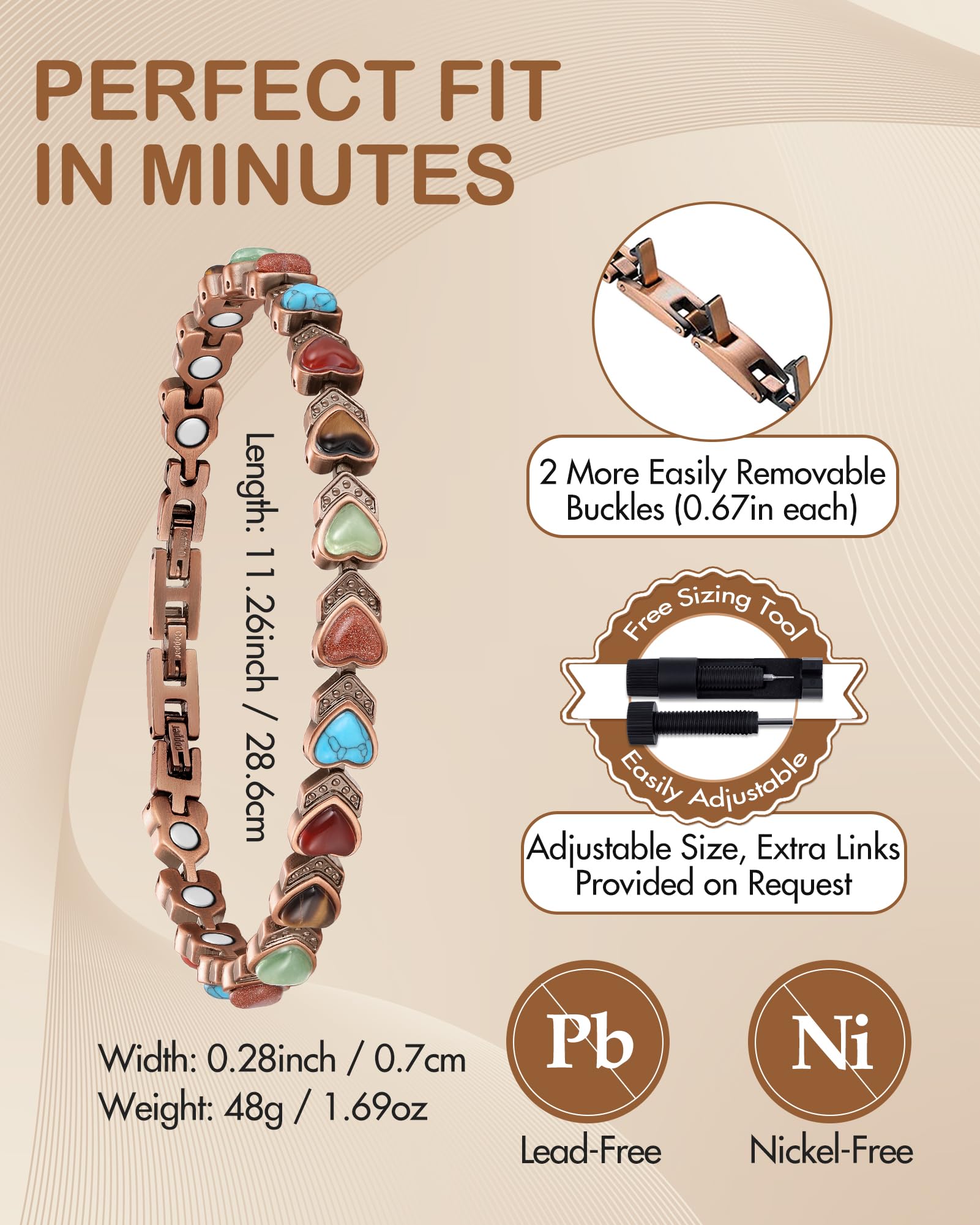 Feraco hypoallergenic composition with lead- and nickel-free copper.