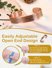 Feraco hypoallergenic, lead- and nickel-free copper bracelet ideal for sensitive skin.