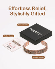 Feraco lacquer-finish copper bracelet protects against scratches while preserving brightness.