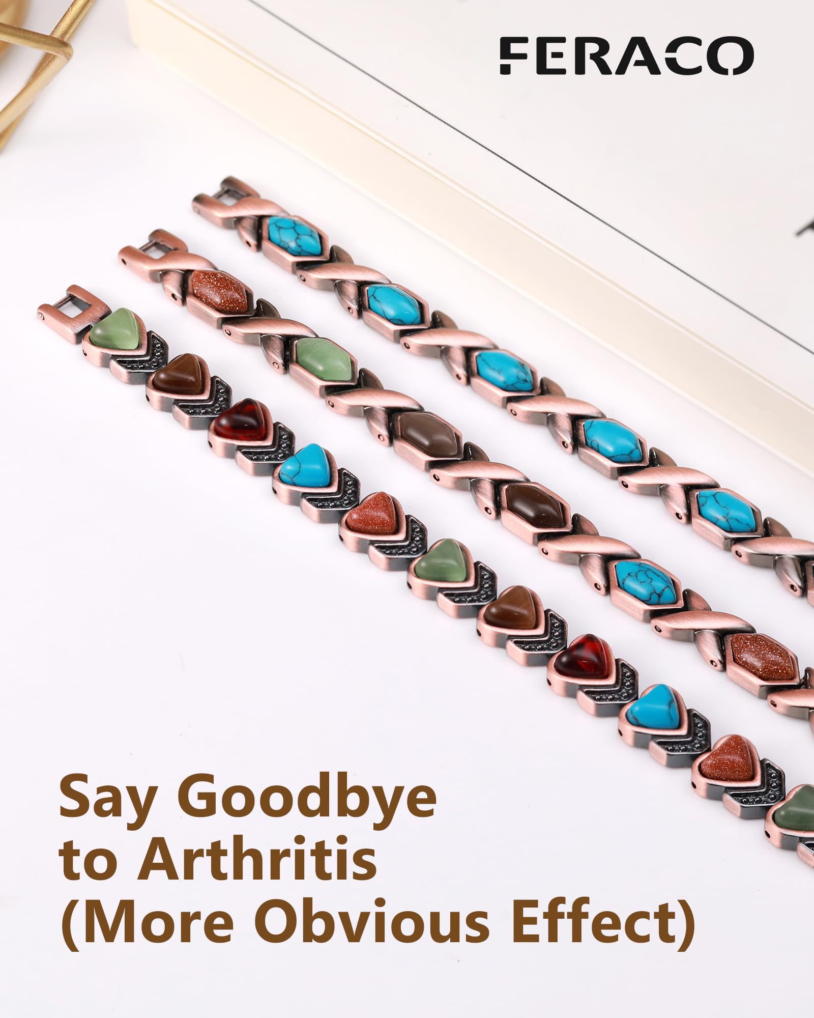 Lightweight, waterproof Feraco bracelet designed for all-day wear.