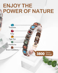 Feraco magnetic bracelet with 3800 gauss magnets close-up and accessible daily use.