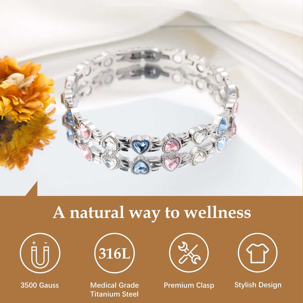 Feraco neodymium magnets bracelet offers subtle daily support and stylish appeal.