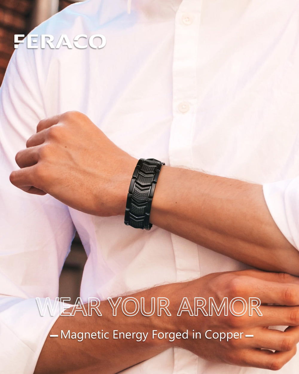 Feraco bracelet packaging highlights gift-ready presentation.