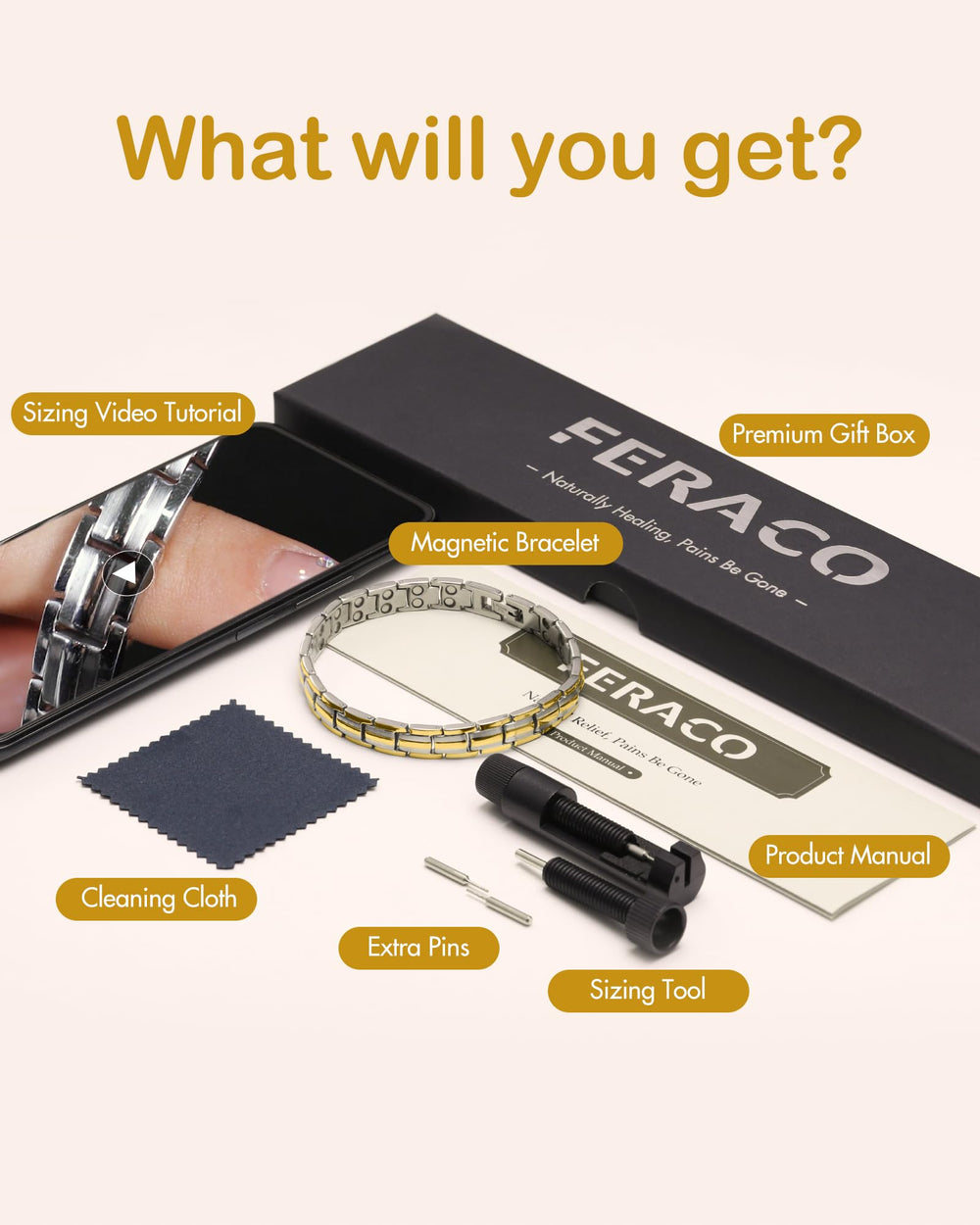 Gift-ready Feraco bracelet in elegant packaging