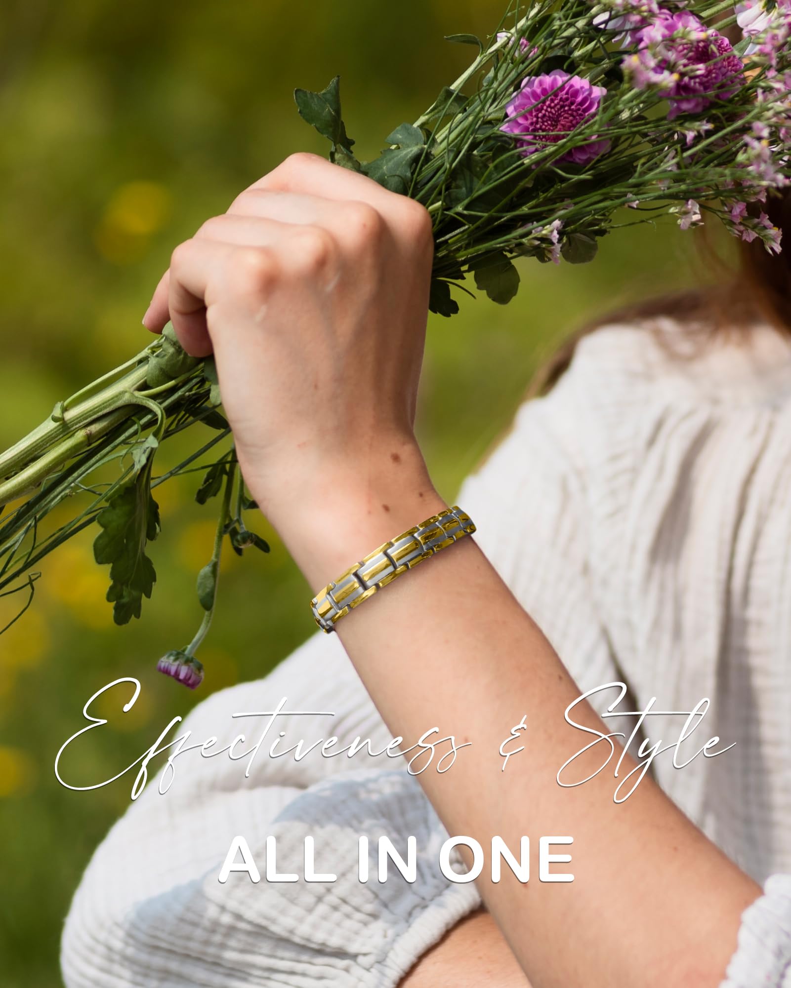 Nickel-free Feraco magnetic bracelet suitable for sensitive wrists