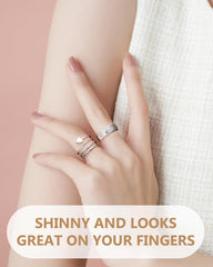 Feraco magnetic copper ring in flower design adds subtle charm.