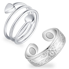 Feraco magnetic copper ring with heart design for everyday elegance.