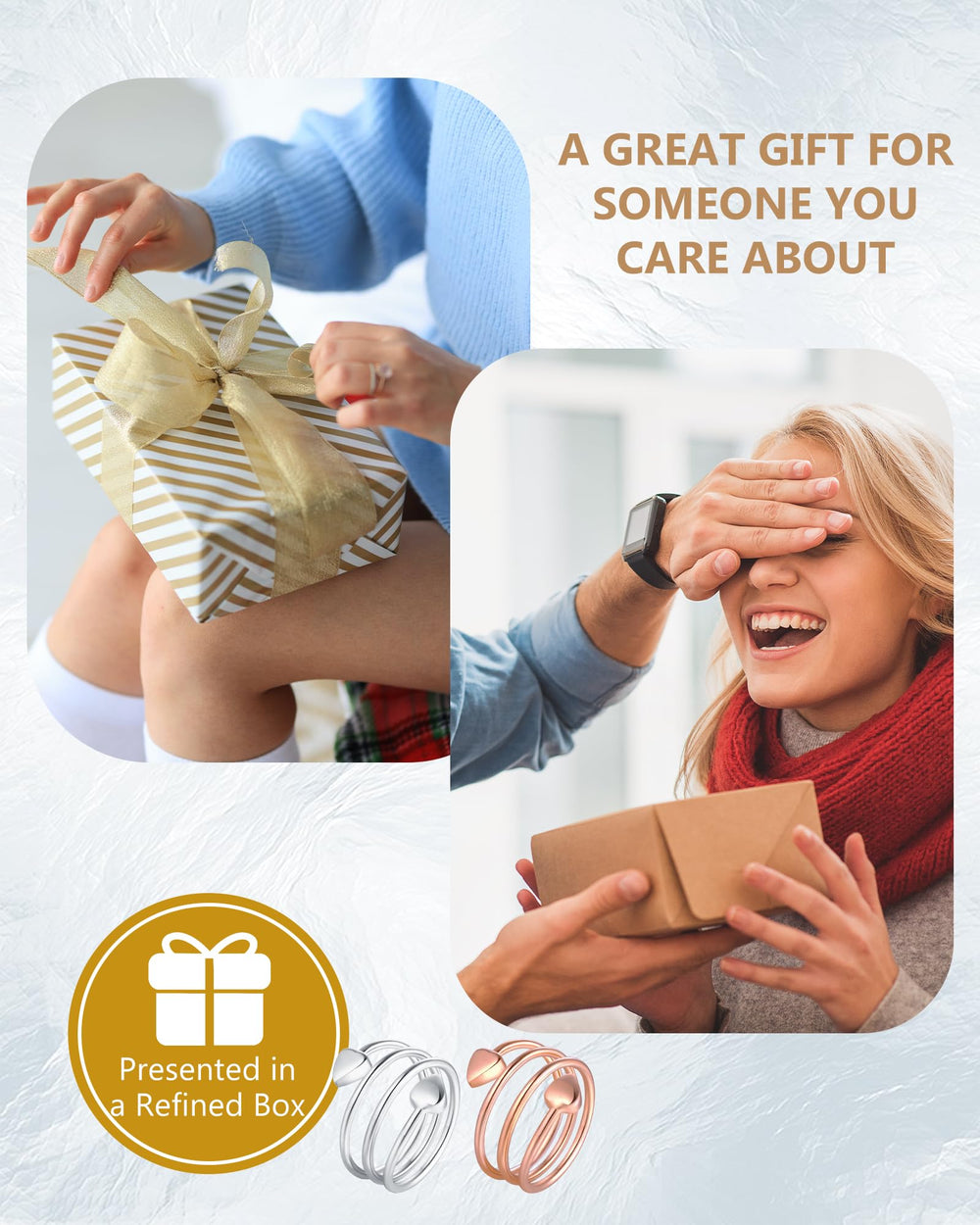 Feraco magnetic ring packaging, ideal for gifting.