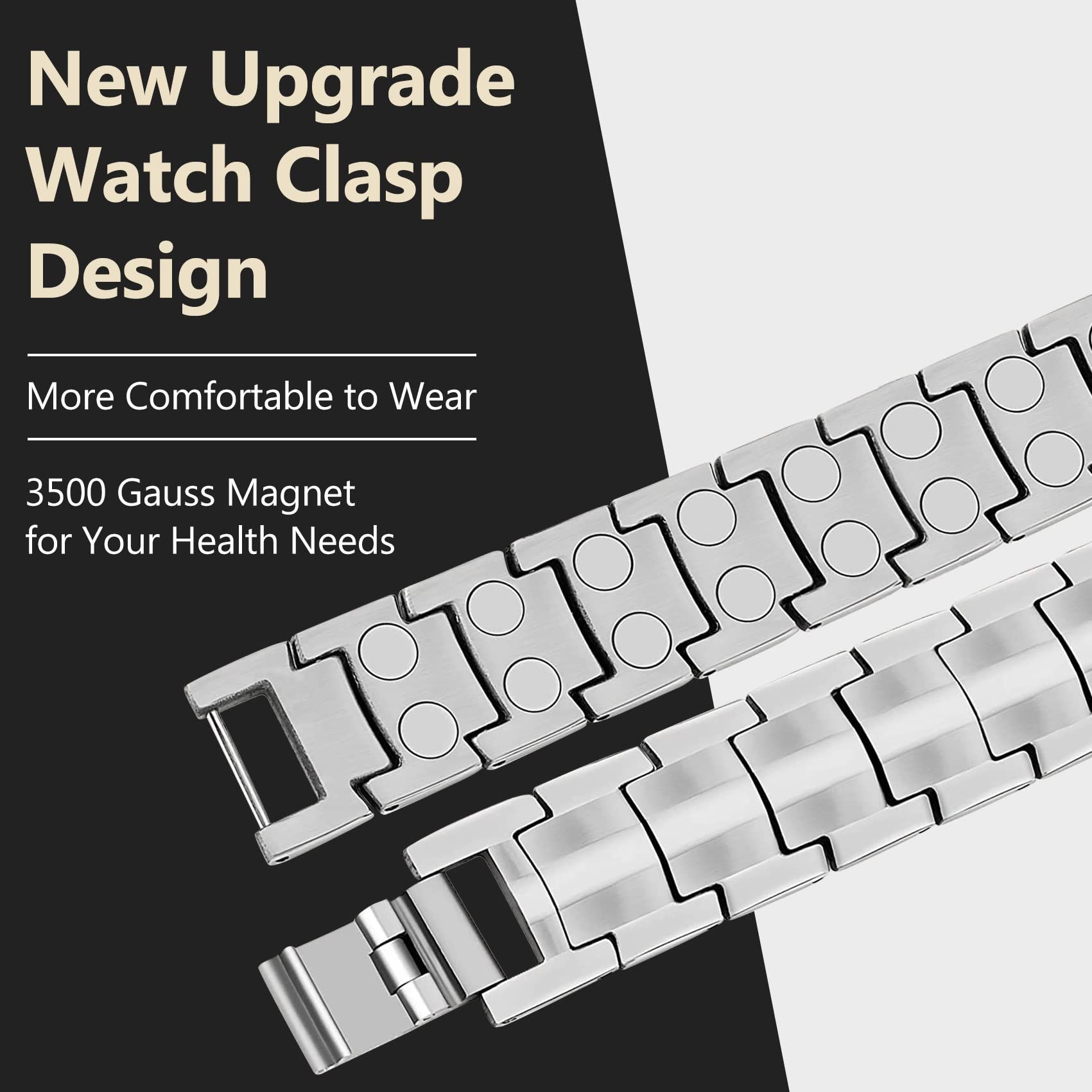 Feraco adjustable length bracelet with link removal tool included.