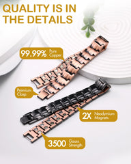 Feraco bracelet with size-adjustment tool included for easy resizing.