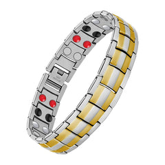 Feraco mens magnetic bracelet with double-row magnets for bold everyday style.