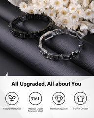 Feraco magnetic bracelet fold-over clasp on display for secure daily wear