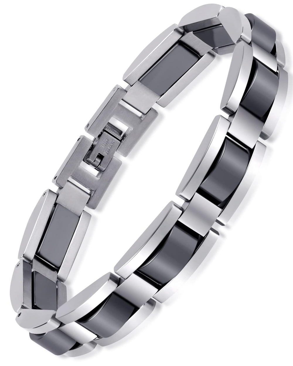 Feraco men's magnetic bracelet hematite close-up showing magnets for everyday wear