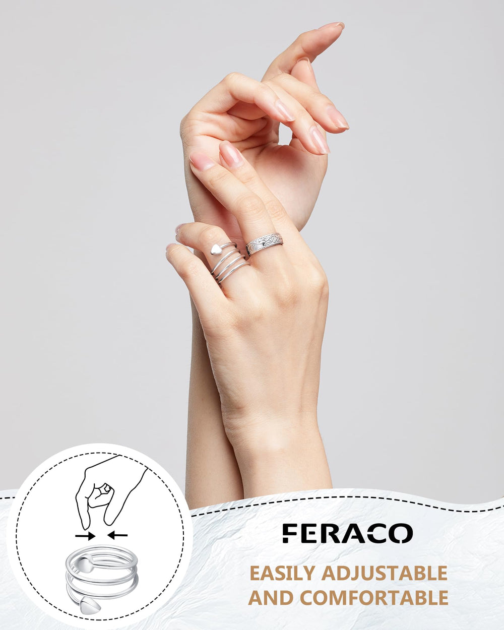 New style magnetic rings blend with any outfit.
