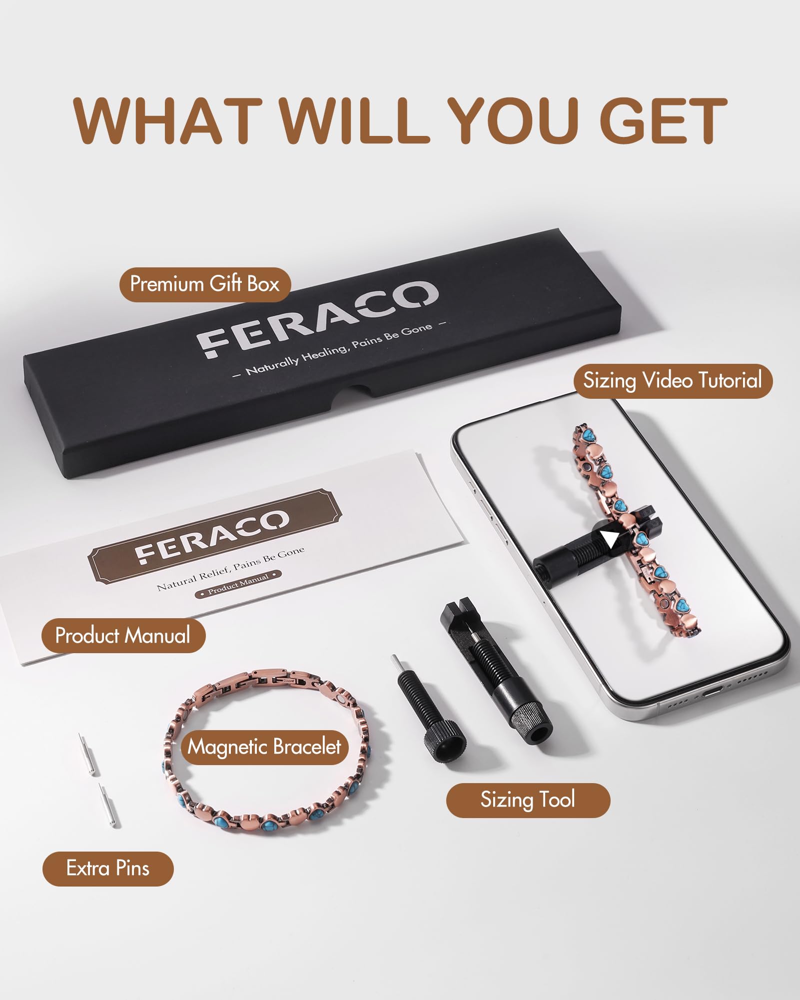 Feraco Ocean Heart women's jewelry worn on wrist for stylish wellness-inspired look.