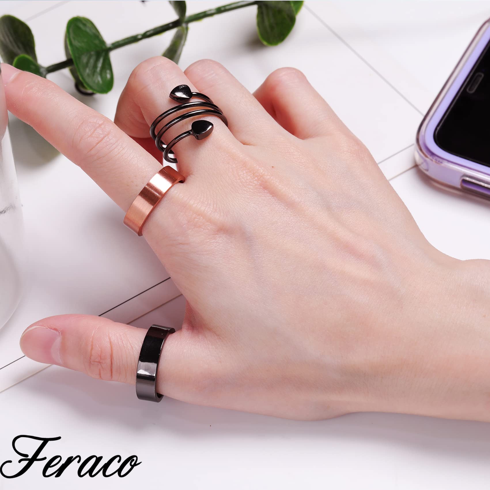 Feraco rings arrive in gift-ready packaging.