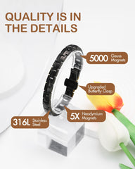 Feraco premium stainless steel bracelet with hypoallergenic, nickel-free construction.