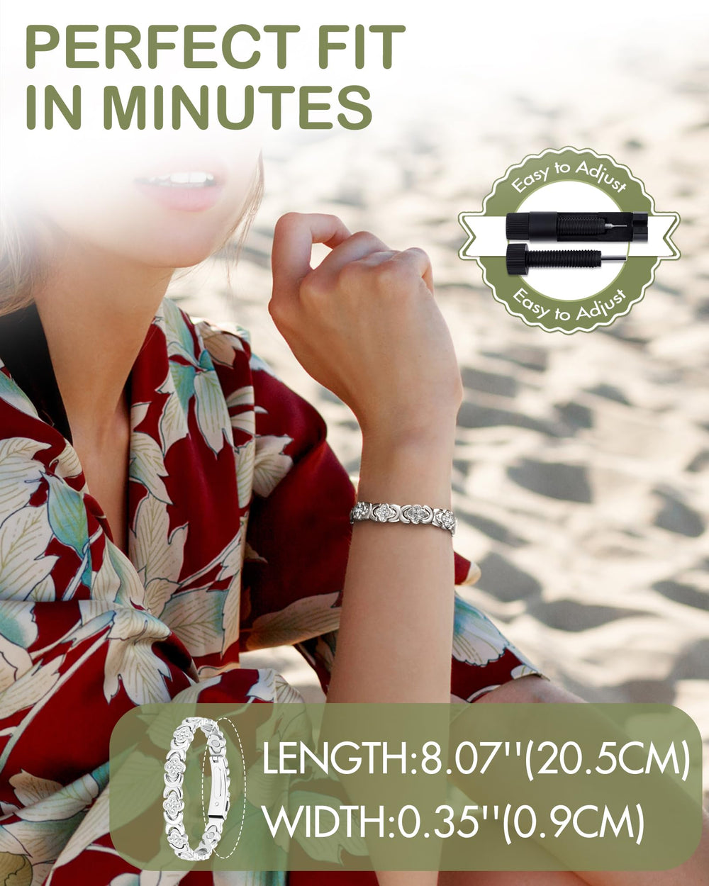 Feraco Pure Copper Bracelet hypoallergenic and lead-free for all-day comfort.