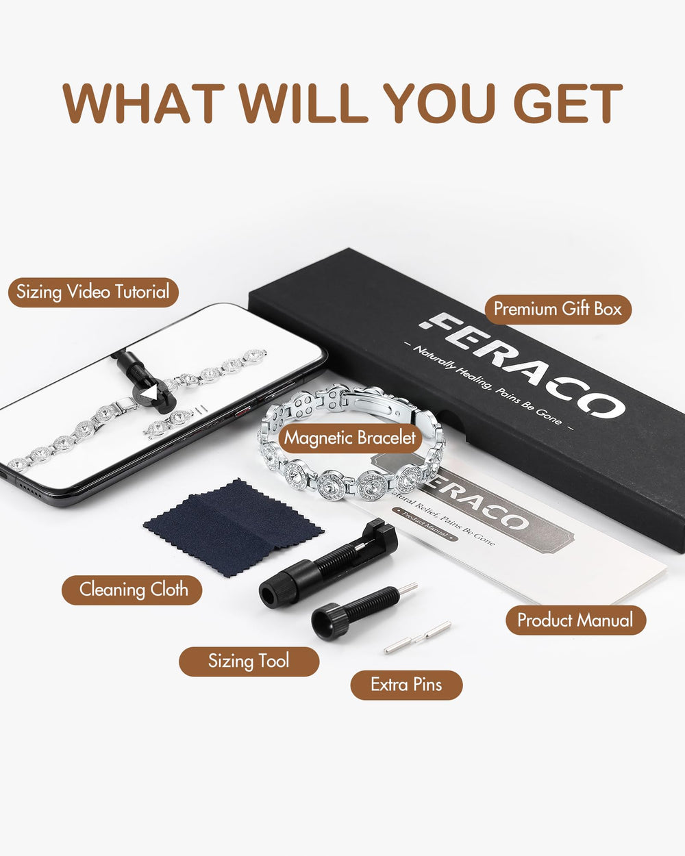 Feraco Pure Copper Bracelet durable metal construction for long-lasting shine