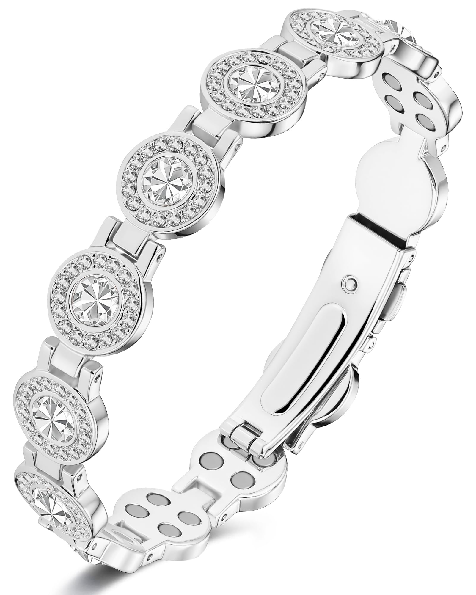 Feraco Pure Copper Bracelet with silver sleek finish for everyday elegance and comfort