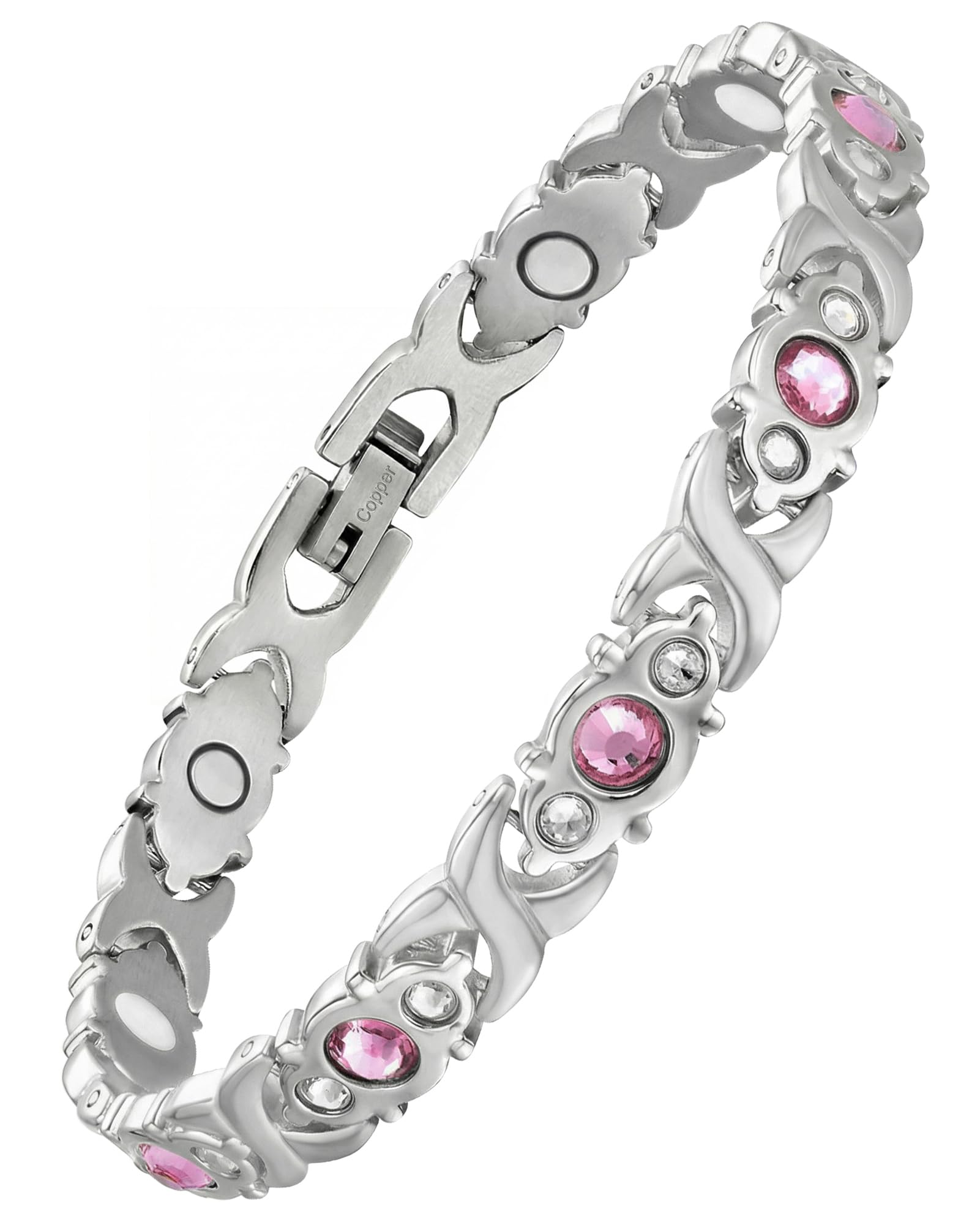 Feraco pure copper bracelet for women with infinity links offers timeless everyday elegance.