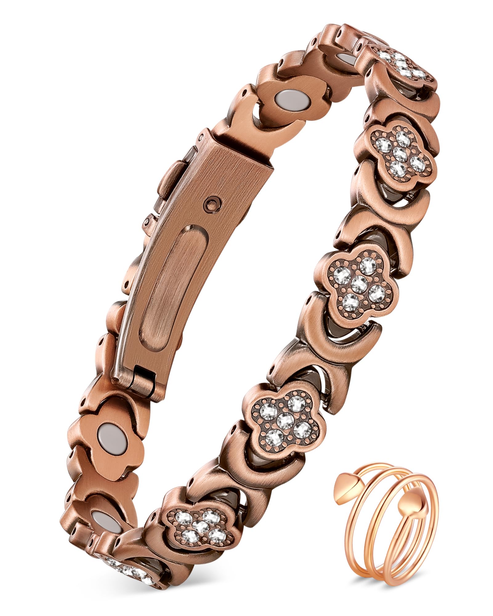 Feraco Pure Copper Bracelet for Women in a polished finish, ideal for daily wear.