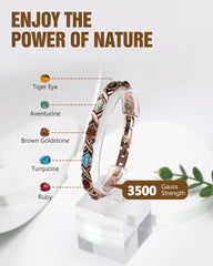 Feraco pure copper hypoallergenic bracelet closeup highlighting durable, skin-friendly construction.