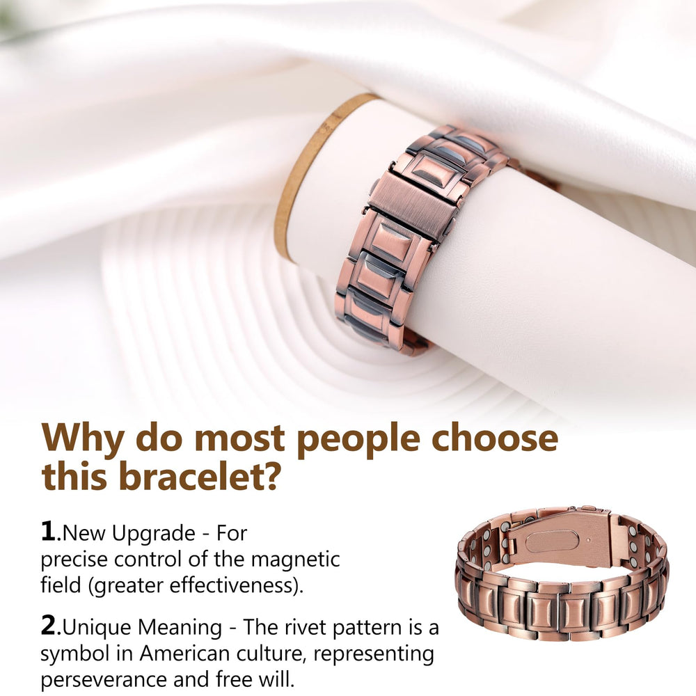 Feraco rivet-design bracelet with bold, timeless style