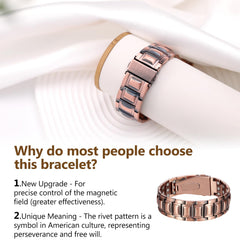 Feraco rivet-design bracelet with bold, timeless style