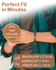 Feraco solid copper bracelet - 99.99% pure and hypoallergenic.